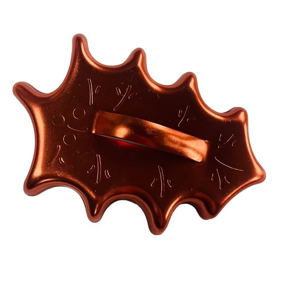 Leaf-Shaped Copper Tone Aluminum Cookie Cutter Baking - Picture 2 of 5